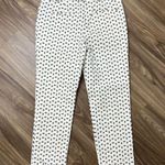 Ann Taylor  Size 6 Signature Slacks Pants Pineapple Print Cream Cropped Mid Rise Photo 8