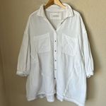 We The Free  gauzy white slouchy oversized shirt Photo 1