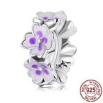 S925 Sterling Silver 925 Flower Bracelet Charm Photo 1