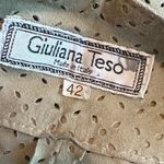 Giuliana Teso Green 100% Leather Suede Dress Perforated Size Small Women's NWT Photo 11