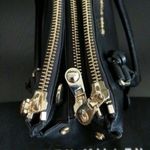 Karen Millen Black  Saffiano Leather Crossbody Photo 6