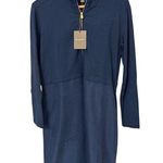 Tommy Bahama NWT Navy Blue Henley Quarter Zip Long Sleeve Dress X Small Photo 0