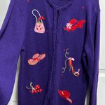 Bonworth  Vintage Purple Women's Sweater with Fashion Motifs Photo 2