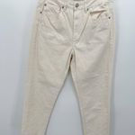 Garage Jeans Women Size 7 Cream Denim High Rise Straight Denim Cotton Pockets Photo 7