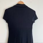 St. Tropez  dress 6 black short sleeve polka dot mesh overlay tiered sheath Y2K Photo 5