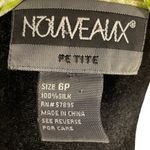 Nouveaux Vintage Silk Bright Green White Checkered Picnic Button Up Classic Top Size 6P Photo 4