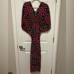 ***Rujuta Sheth Anthro Marie Cinched Caftan/Kaftan Pink Rose Diamond Print Dress Size undefined Photo 2