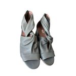 Anthropologie  SILENT D GREY LEATHER HEELS SIZE 9 Photo 1