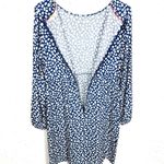 Boden Womens Long Sleeve Elastic Cuff Viscose Dress Mini Round Neck Size 8R Blue Photo 9