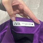ZARA  Blogger Favorite Metallic Purple Mini Skirt Size S Photo 6