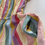 Torrid Pastel Stripes M Challis Off Shoulder Midi Dress Size 2X Pockets Tassels Photo 7