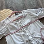 Vineyard Vines  just peachy white eyelet tie front top‎ Photo 5