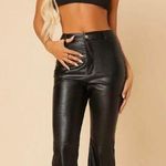 SheIn Cropped Flare Leather Pants Photo 0