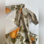 DiP orange floral midi dress tie tank straps cottagecore garden citrus green Size L Photo 7