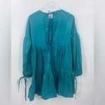 Glamorous  tiered mini smock dress with tie cuffs in‎ satin size 2 Photo 4