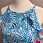 Lilly Pulitzer NEW  Billie Halter Top Amalfi Blue By The Seashore Medium M NWT Photo 5