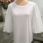Chico's  white 3/4 puff sleeve shirt Photo 0