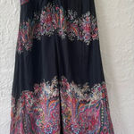 Pura Vida Fully Lined Sleeveless Long Flowy Black / Floral Maxi Dress; size 8 Photo 0