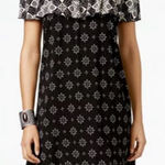 Style & Co  Off‎ the Shoulder Batik Knee Length Dress Photo 0
