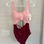 East Elegant Maternity One Piece Swimsuit Cutout NWT Red Size M Photo 1