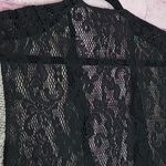 VTG SPENCER ALEXIS SILK BLEND FLORAL ZEBRA LACE MESH RUFFLE OPEN FRONT CARDIGAN Green Size M Photo 7