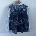 Free People Party in the Back Button Down Lightweight Top Blouse Medium Photo 3