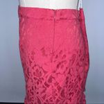 Free People  Coral Pink Floral Lace Ruffle Short Mini Skirt 4 Photo 7