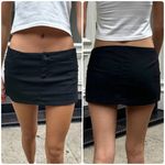 Brandy Melville Julie Skirt, Low Rise, Skort (Shorts Underneath), Solid Black Photo 1