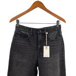 Good American Black Faux Leather Ankle Pants Straight Leg Jeans NEW Womens 4 Photo 3