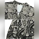 Plus Size 3/4 Sleeve Shirts for Women Floral Print V Neck Blouses Tunic Tops Black Photo 6