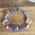 Elegant Mother of Pearl Beaded Bracelet Blue Photo 1