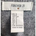 Forever 21 Forever‎ 21 Womens Size S Sweater Cardigan Gray White Stripes Long Sleeve Photo 2