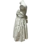 Nectar Clothing Women's White Polka Dot Sleeveless Mini Dress Bow Tie Back L Photo 1