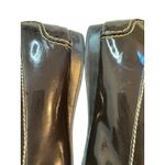 Ladies Shiny Brown Nickels Soft Flat Shoes Photo 9