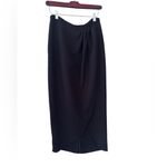 Babaton Aritzia Kinsley Faux Wrap Skirt Size 8 black Photo 1