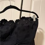 frankie's bikinis  Black Strapless Top with Floral Accents Photo 2