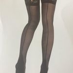 Corset Top Black Thigh High Stockings Photo 1