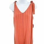 Urban Romantics Striped Tie Shoulder Linen Blend Jumpsuit Small Photo 66