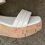 Franco Sarto Open-Toe Upper Leather Cork Platform Wedge Sandals Photo 5