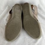 Clarks  Reedly‎ Variel Slingback Platform Wedge Sandals 12 Womens Beige Nubuck Photo 8