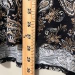 J. Jill women’s sz medium black floral paisley long sleeve pullover shirt dress Photo 2