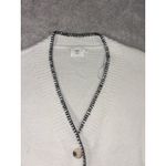 Anthropologie luna ivy sweater cardigan white black stitching m/l NWT Photo 3