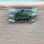 Lacoste Size 40 Women's Soft Pink V-Neck Sweater. Preloved Photo 2