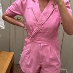 The Pants Store  Pink Denim Romper Photo 1