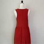 Nation Ltd 100% Pima Cotton Melissa Red Ruffle Midi Dress Photo 8