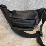 VINTAGE Leather Europac Body Bag‎ Fanny Pack 80s Black Photo 2