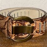 Jessica Simpson New, Snakeskin Print Buckle Statement Belt Size M Photo 2