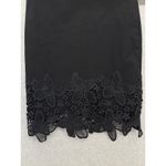 Iz Byer  Women's Skirt Crochet Hem Solid Black Size XS Lined Pull On Photo 9
