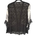 Vintage Whimsygoth Velvet Burnout Blouse Witchy Silk Blend Lace Fairy Goth XL Black Photo 2