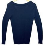 Abercrombie & Fitch Blue Ribbed Knit Long Sleeve Vintage V-Neck Sweater Size S Photo 1